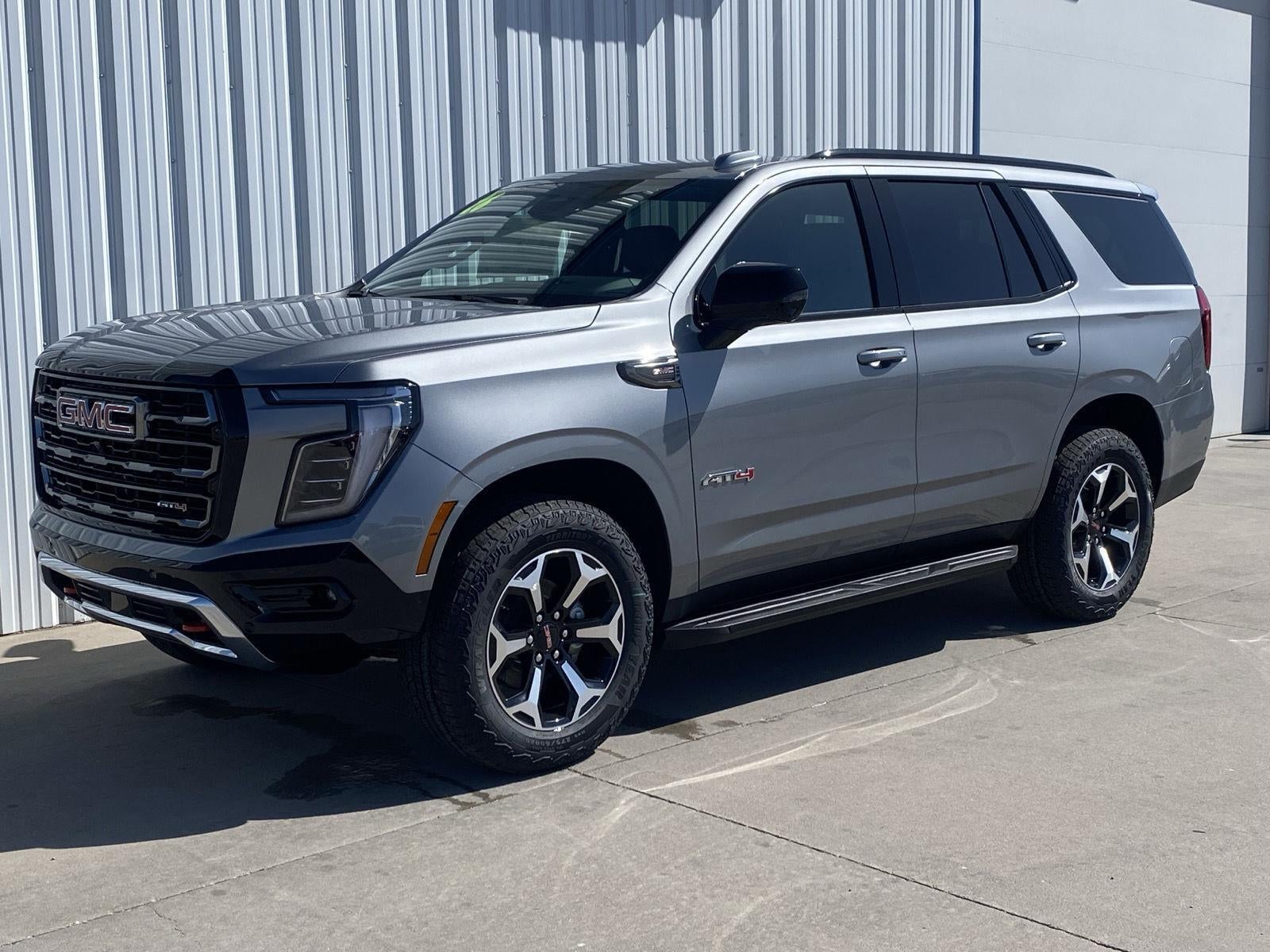 2026 GMC Yukon AT4 in Sterling Metallic — front three-quarter view