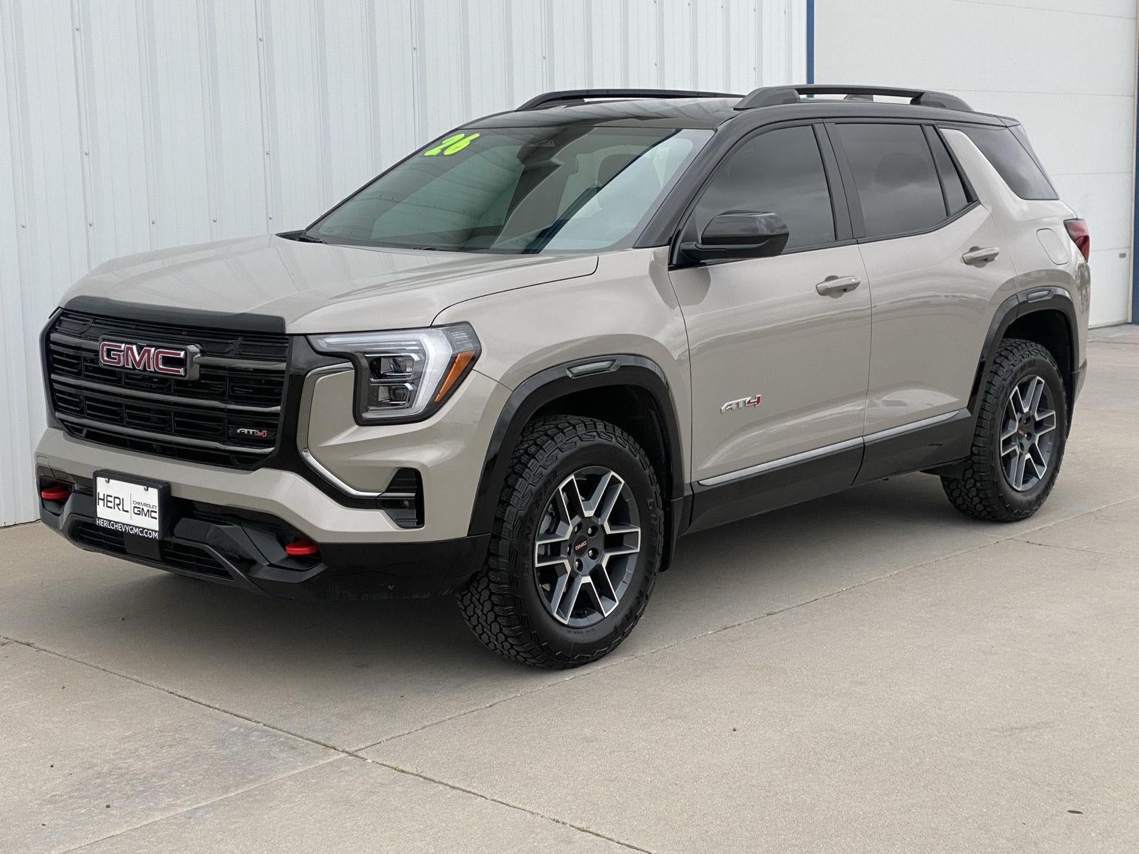 2026 GMC Terrain AT4 in Riverstone Metallic — front three-quarter view